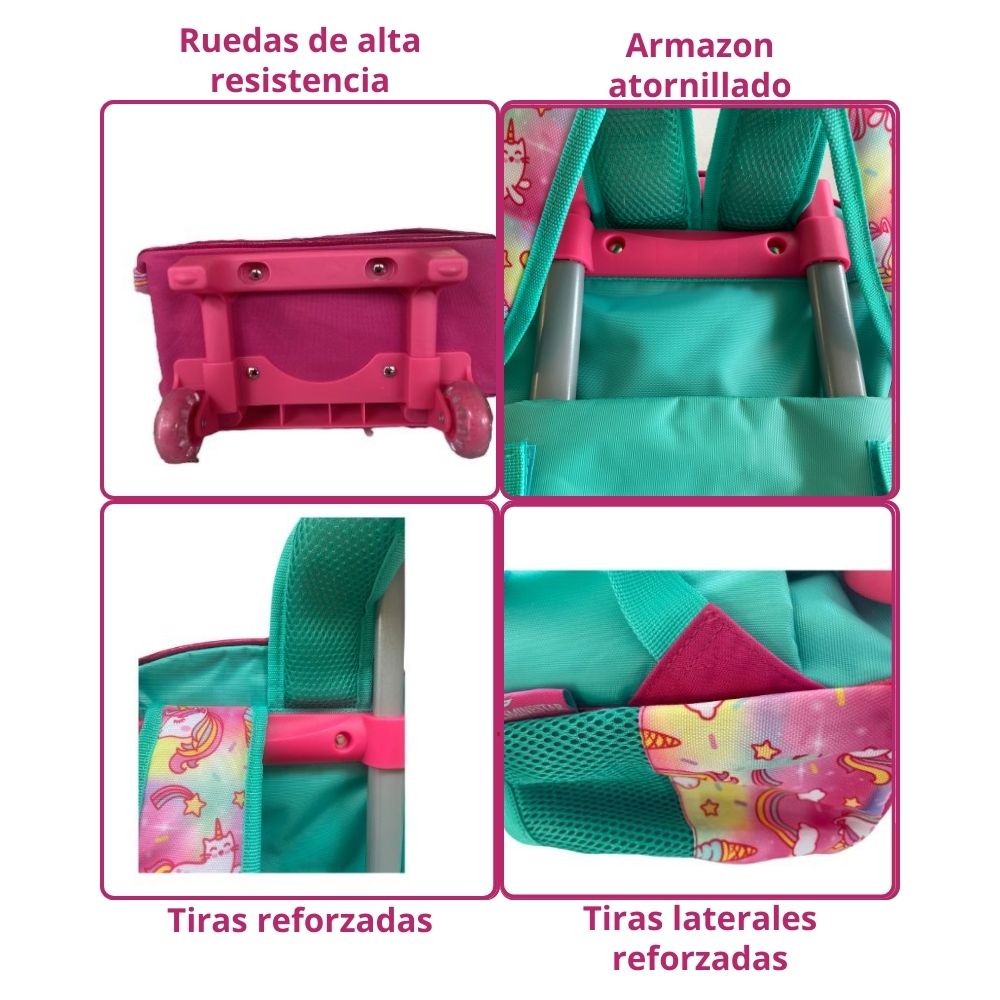 Mochila con ruedas A4 - Diseño Unicornio