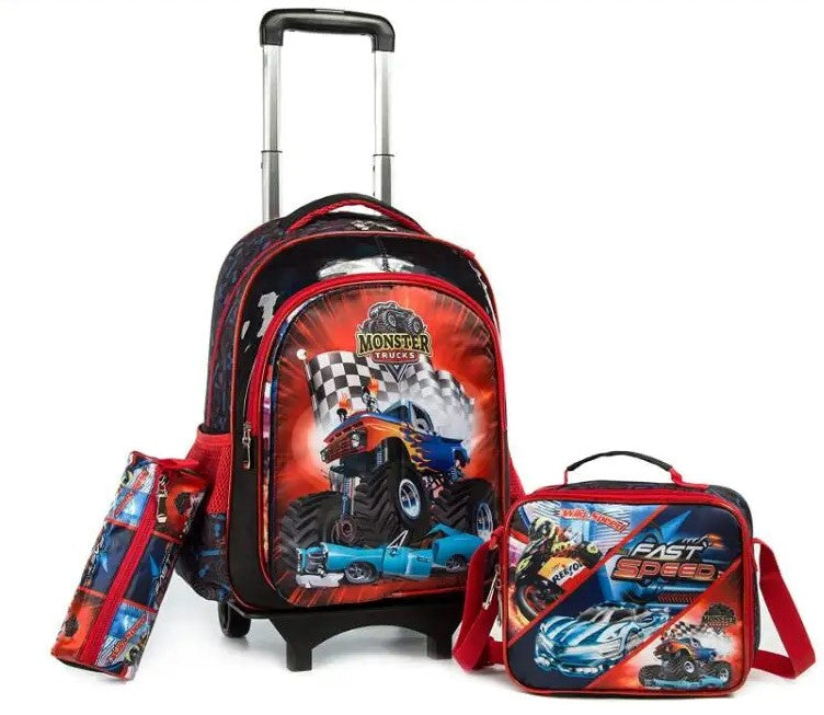 Mochila con ruedas - Diseño Monster Truck